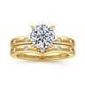 14K Yellow Gold Diamond Matching Wedding Band - 0.14 ct