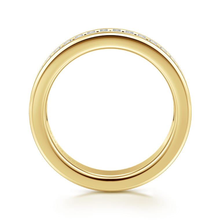 14K Yellow Gold Diamond Matching Wedding Band - 1.25 ct - Shot 2