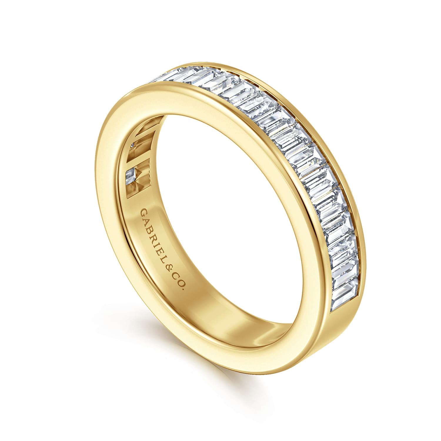 14K Yellow Gold Diamond Matching Wedding Band - 1.25 ct - Shot 3