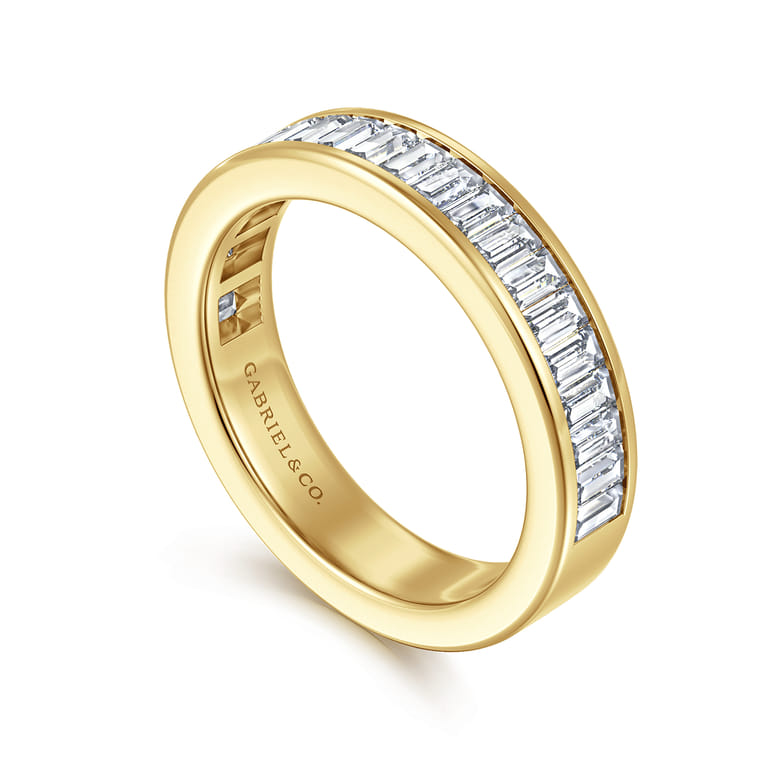 14K Yellow Gold Diamond Matching Wedding Band - 1.25 ct - Shot 3