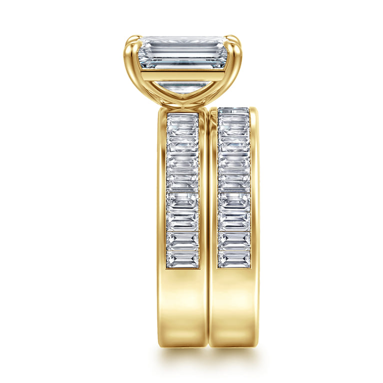 14K Yellow Gold Diamond Matching Wedding Band - 1.25 ct - Shot 5