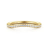 14K Yellow Gold Diamond Matching Wedding Band - 0.14 ct