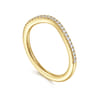 14K Yellow Gold Diamond Matching Wedding Band - 0.14 ct