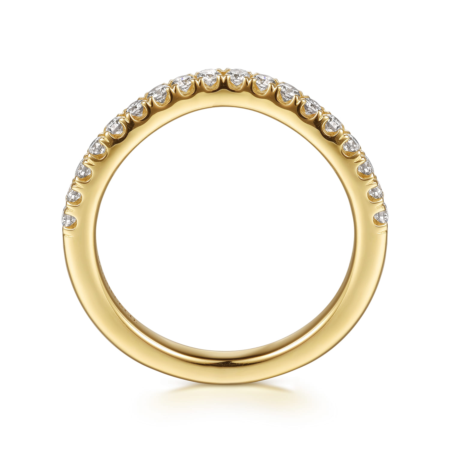 14K Yellow Gold Diamond Matching Wedding Band - 0.3 ct - Shot 2