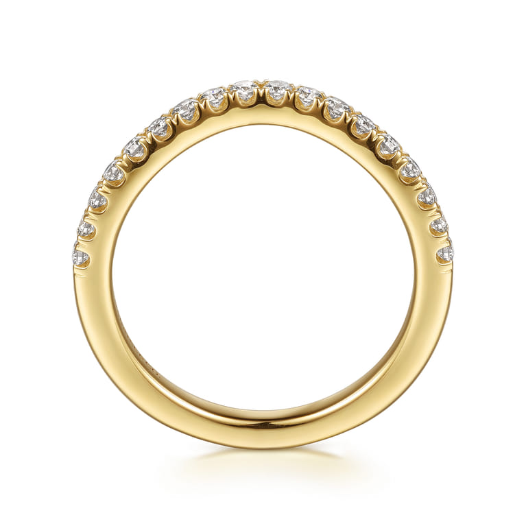 14K Yellow Gold Diamond Matching Wedding Band - 0.3 ct - Shot 2
