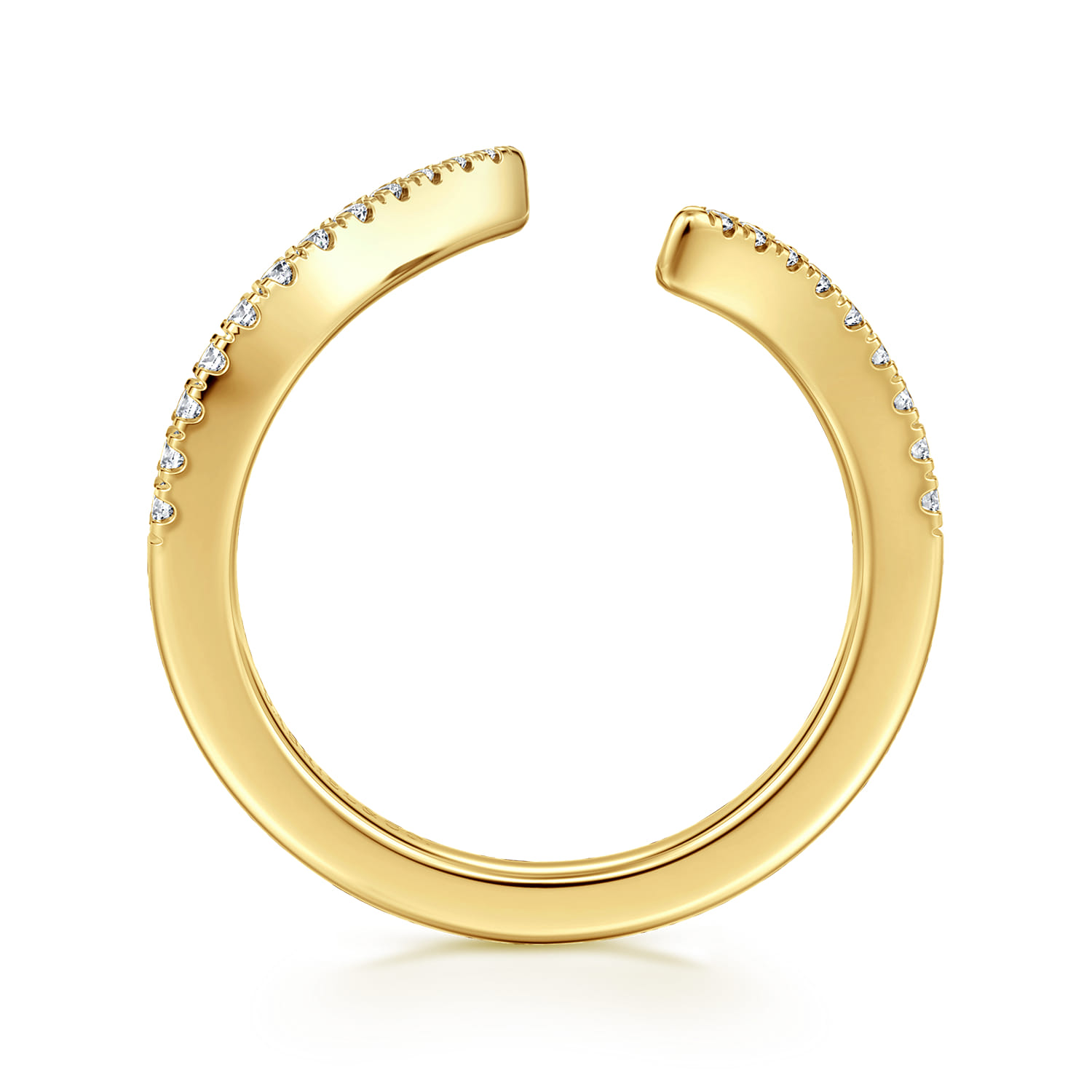 14K Yellow Gold Diamond Matching Wedding Band - 0.16 ct - Shot 2