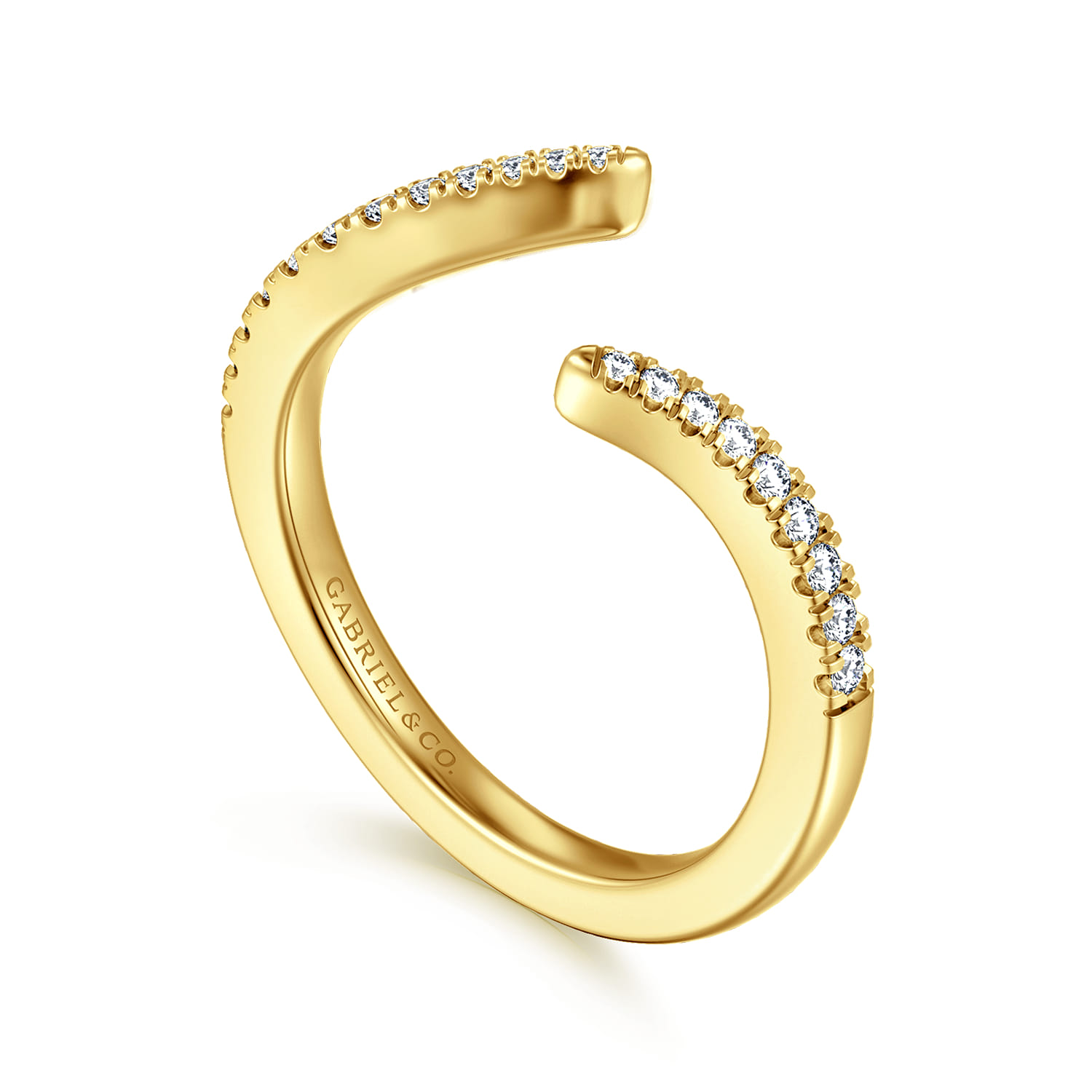 14K Yellow Gold Diamond Matching Wedding Band - 0.16 ct - Shot 3