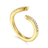 14K Yellow Gold Diamond Matching Wedding Band - 0.16 ct