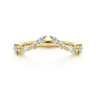 14K Yellow Gold Diamond Matching Wedding Band - 0.35 ct