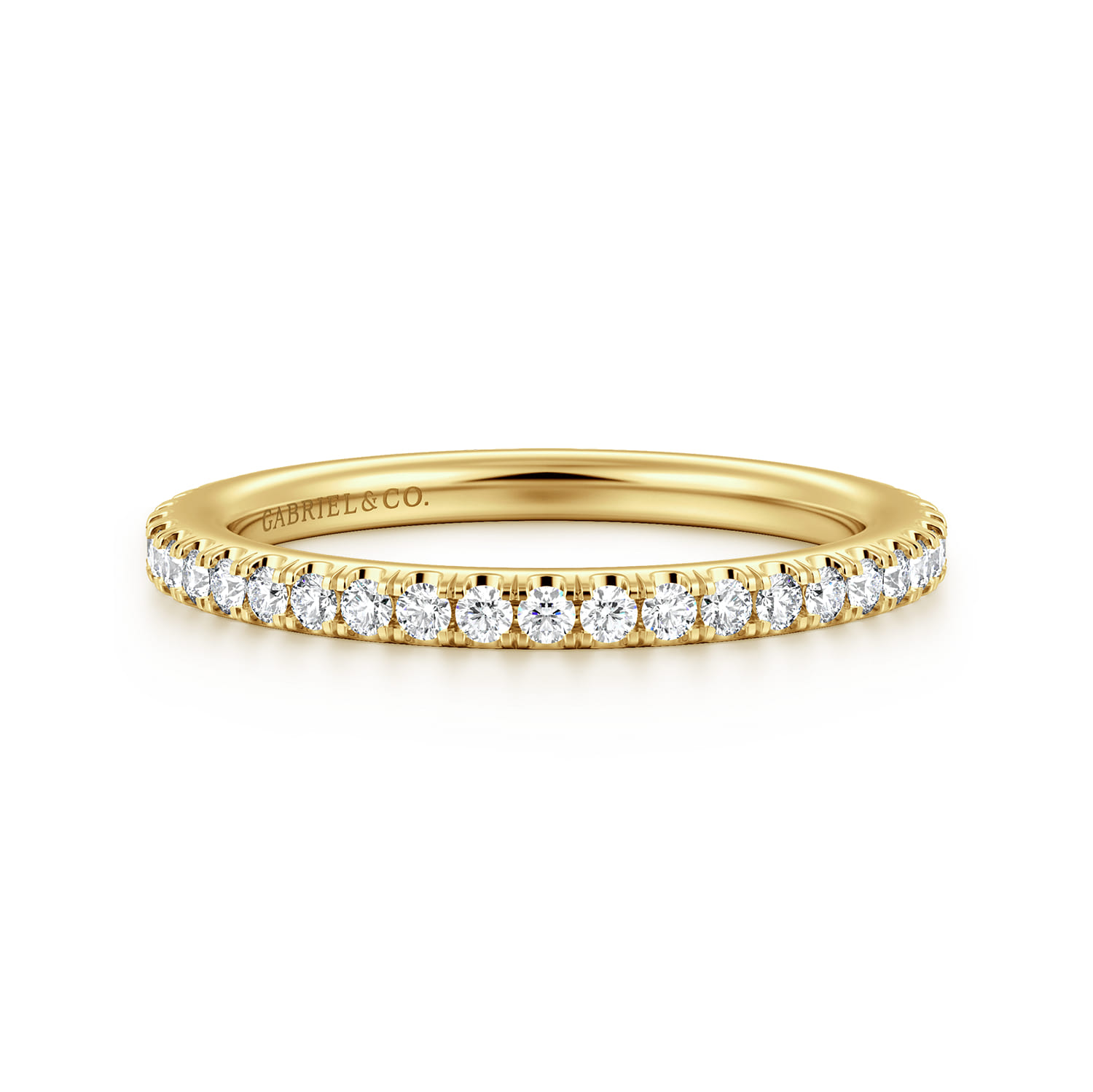 14K Yellow Gold Diamond Matching Wedding Band - 0.35 ct - Shot 1
