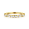 14K Yellow Gold Diamond Matching Wedding Band - 0.35 ct