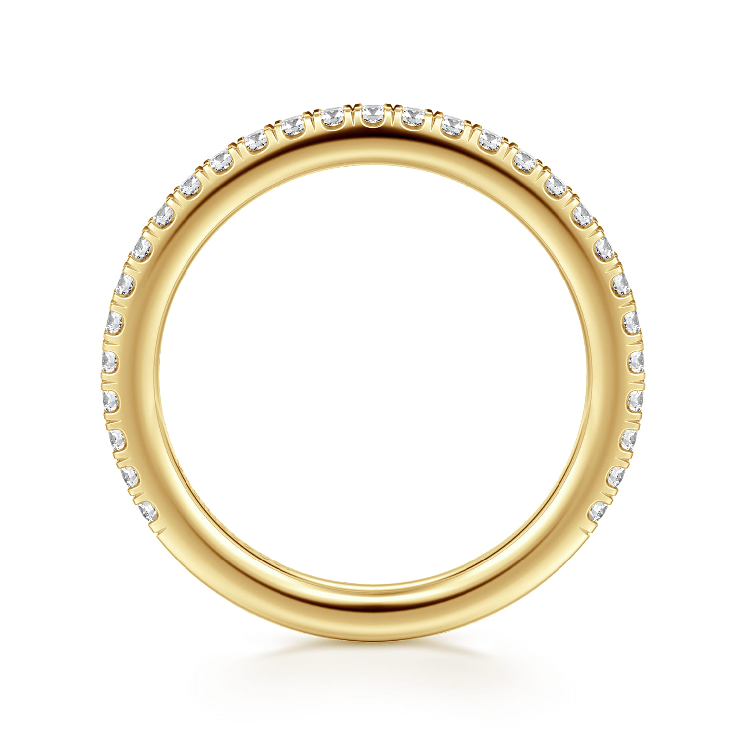 14K Yellow Gold Diamond Matching Wedding Band - 0.35 ct - Shot 2
