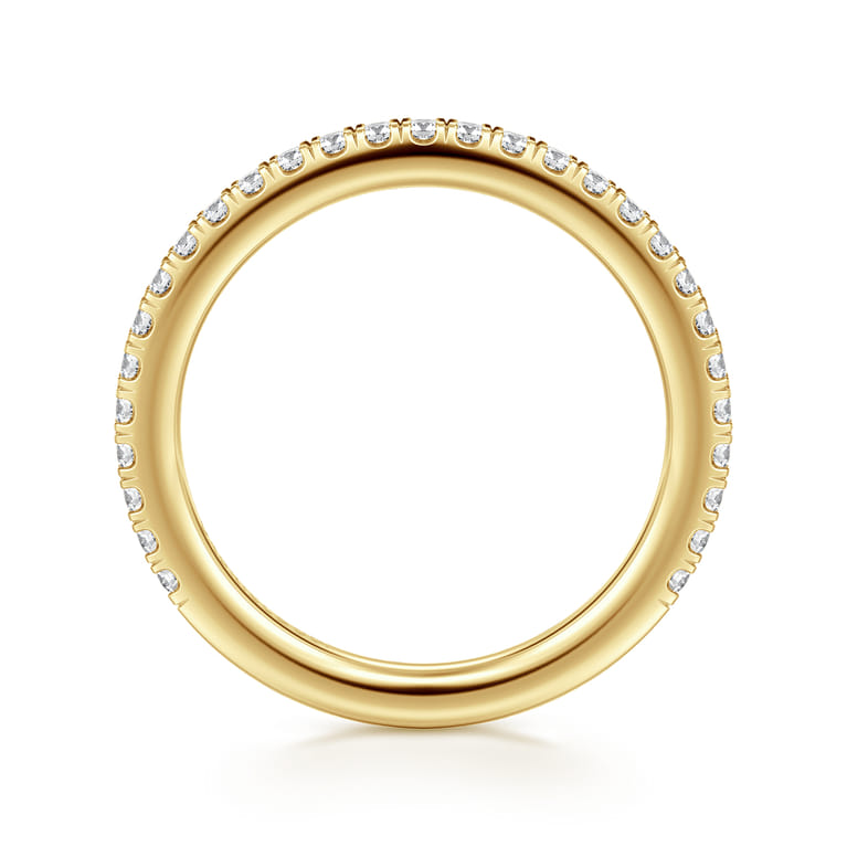 14K Yellow Gold Diamond Matching Wedding Band - 0.35 ct - Shot 2
