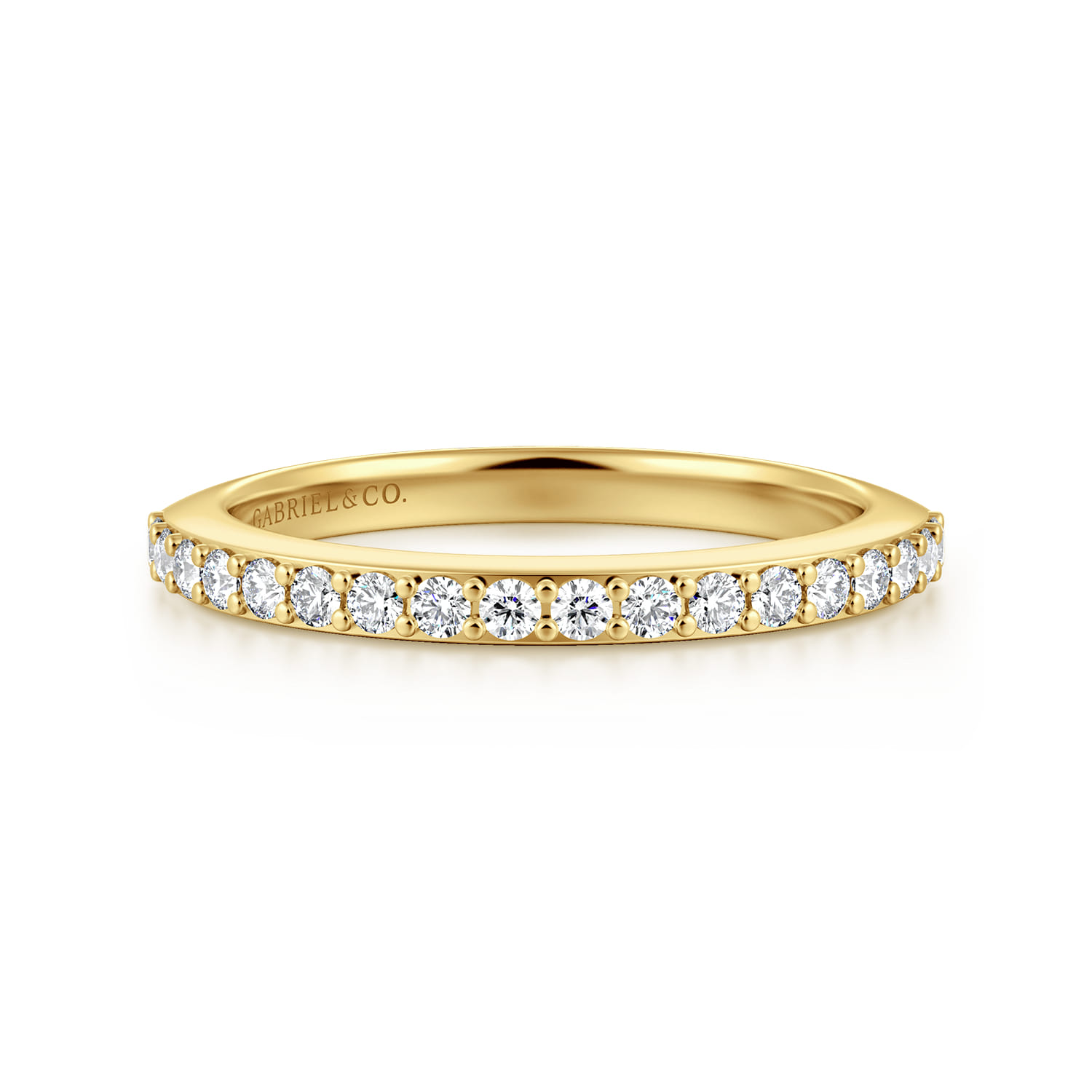 14K Yellow Gold Diamond Matching Wedding Band - 0.3 ct - Shot 1