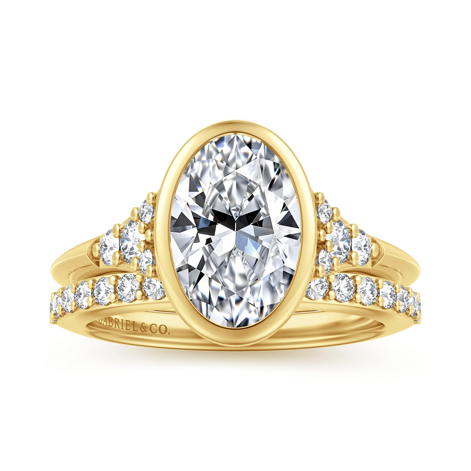 14K Yellow Gold Diamond Matching Wedding Band - 0.3 ct - Shot 4