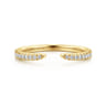 14K Yellow Gold Diamond Matching Wedding Band - 0.18 ct