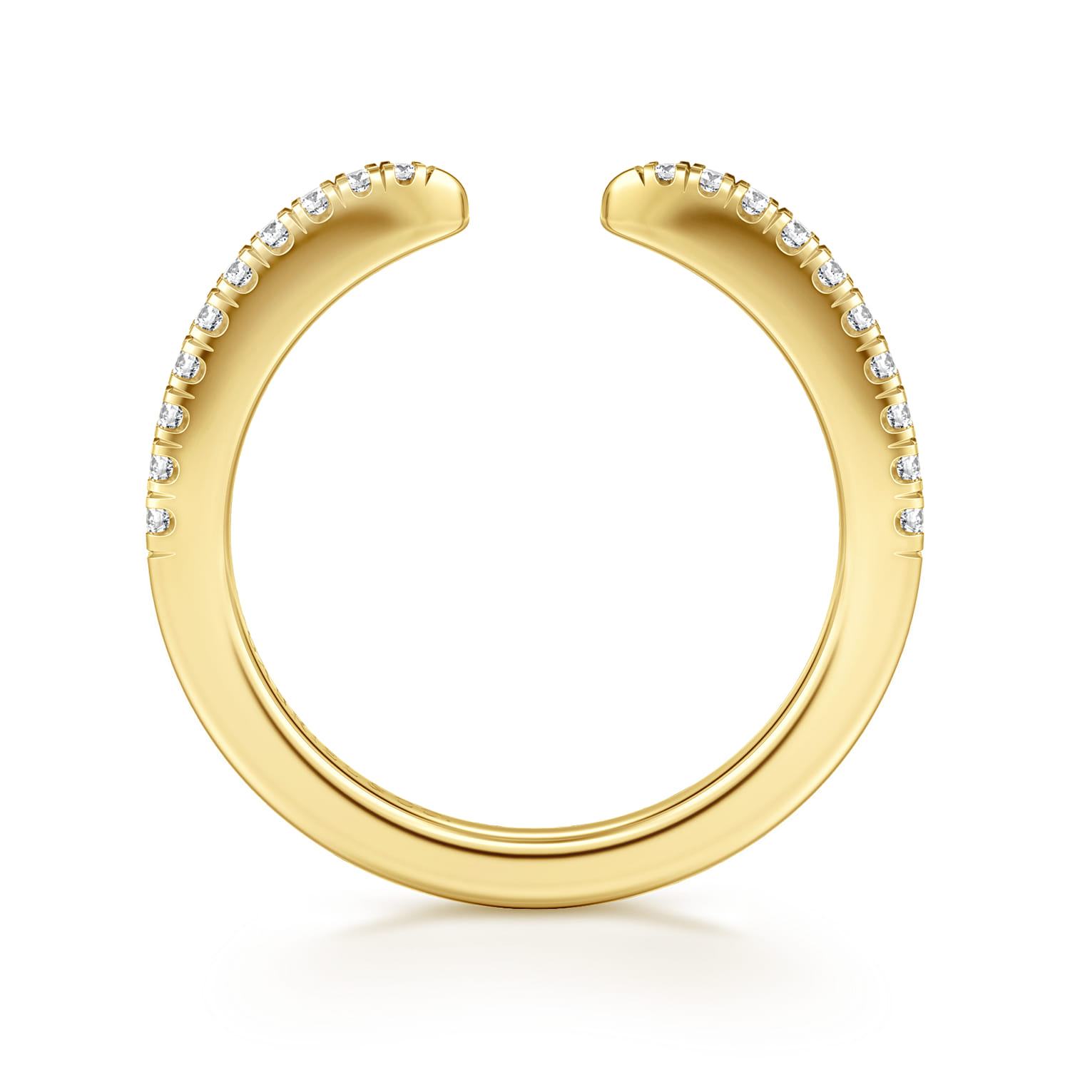 14K Yellow Gold Diamond Matching Wedding Band - 0.18 ct - Shot 2