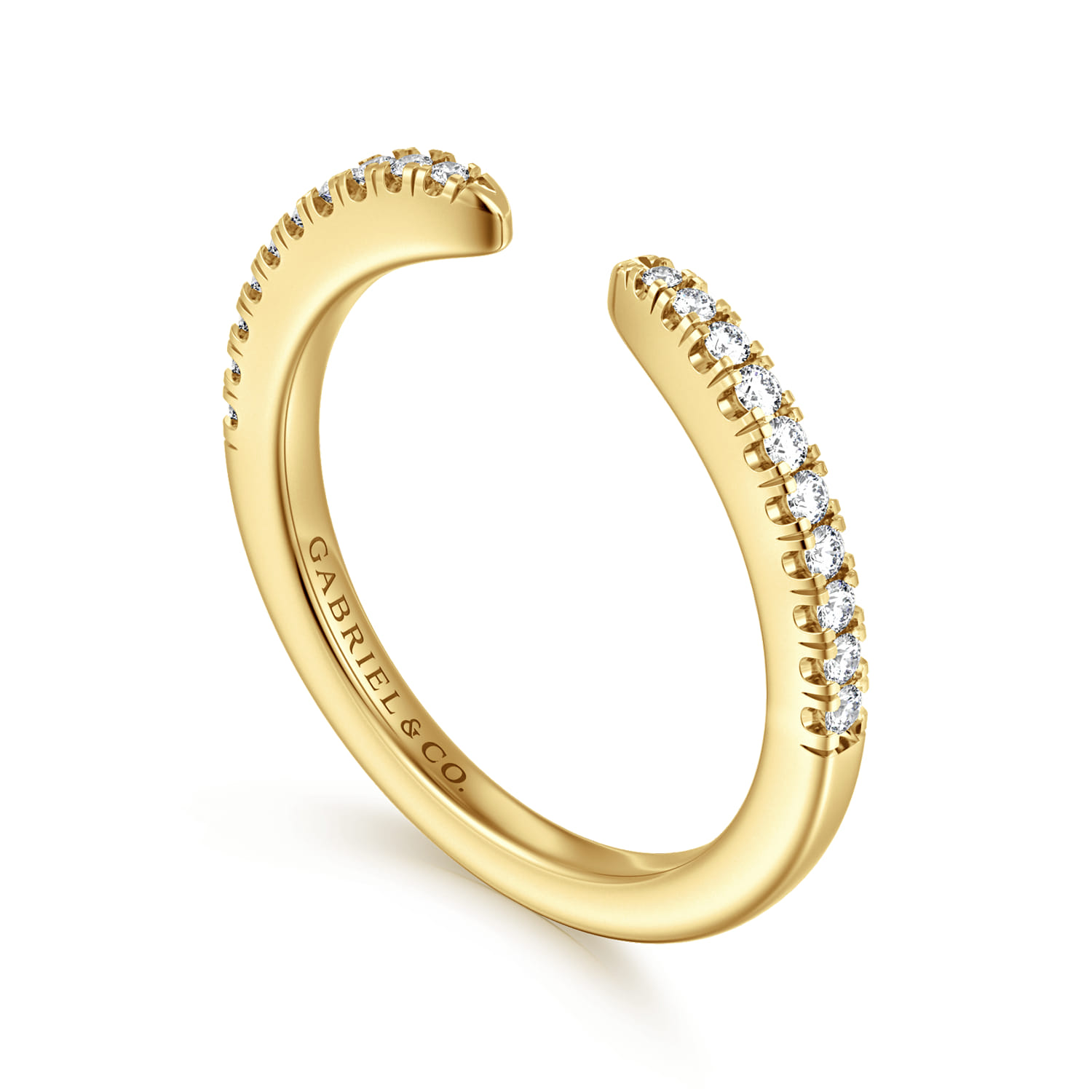 14K Yellow Gold Diamond Matching Wedding Band - 0.18 ct - Shot 3