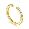 14K Yellow Gold Diamond Matching Wedding Band - 0.18 ct