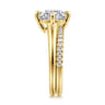 14K Yellow Gold Diamond Matching Wedding Band - 0.18 ct