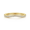14K Yellow Gold Diamond Matching Wedding Band - 0.15 ct