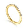 14K Yellow Gold Diamond Matching Wedding Band - 0.15 ct