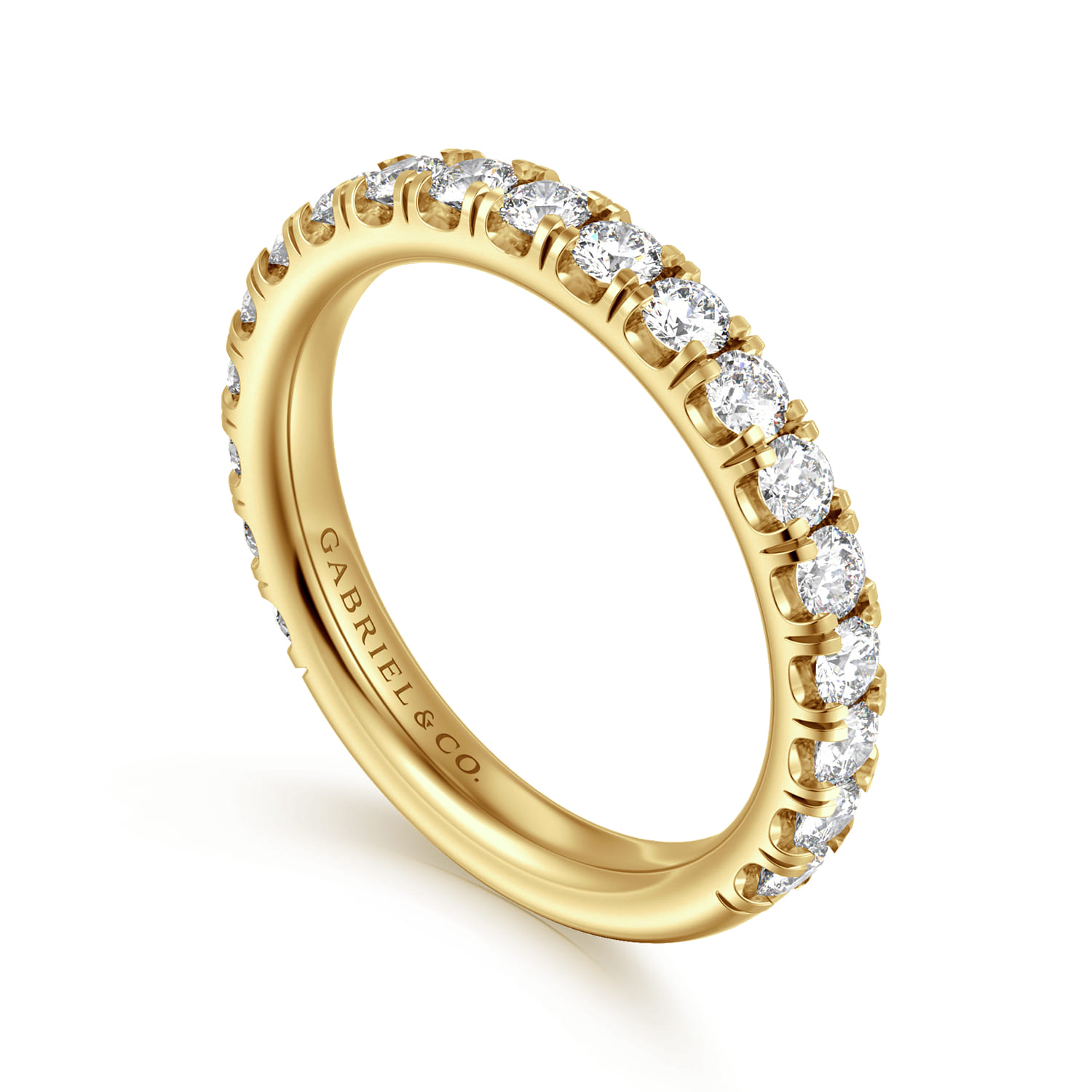 14K Yellow Gold Diamond Matching Wedding Band - 0.95 ct - Shot 3