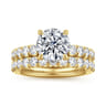 14K Yellow Gold Diamond Matching Wedding Band - 0.95 ct