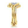 14K Yellow Gold Diamond Matching Wedding Band - 0.21 ct