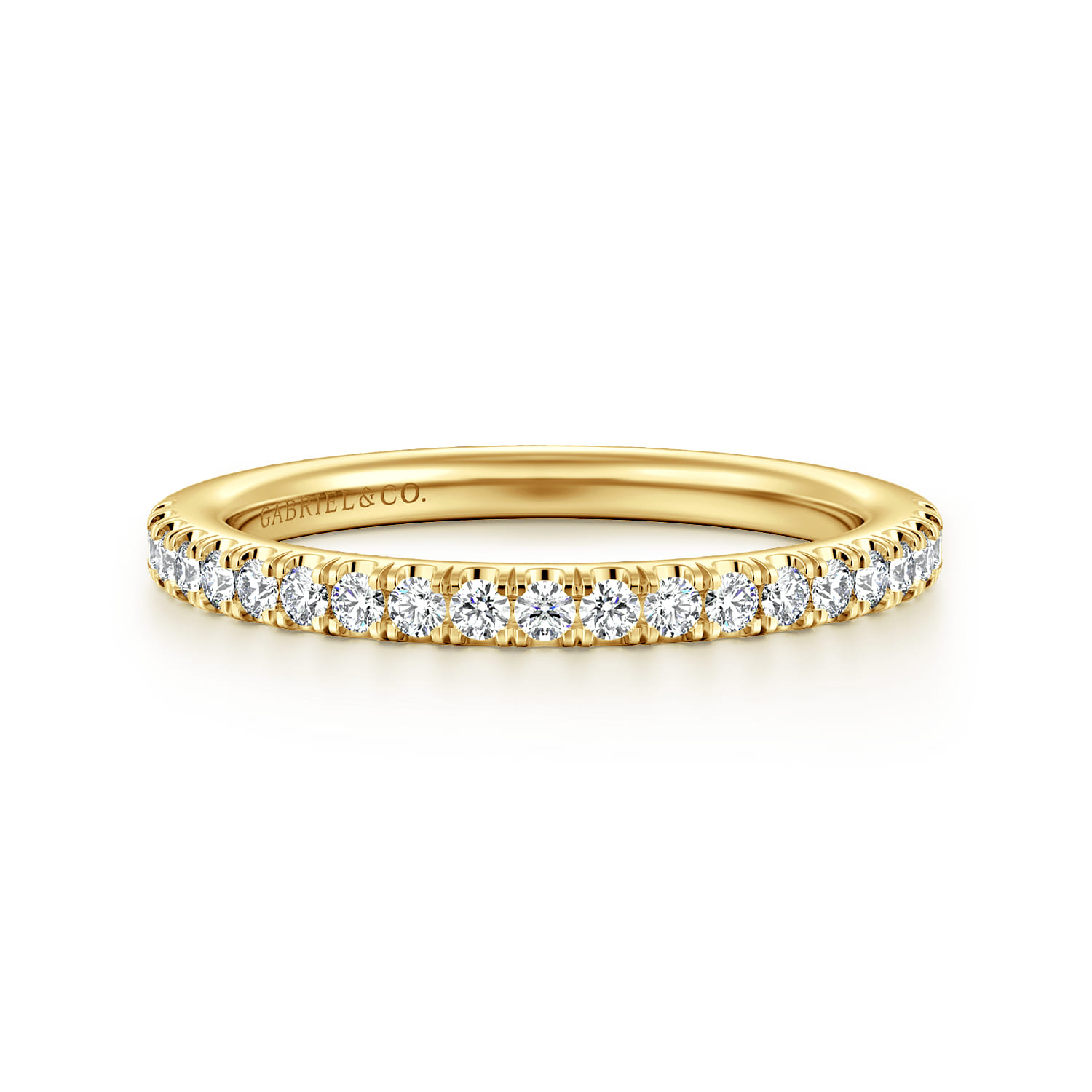 14K Yellow Gold Diamond Matching Wedding Band - 0.3 ct - Shot 1