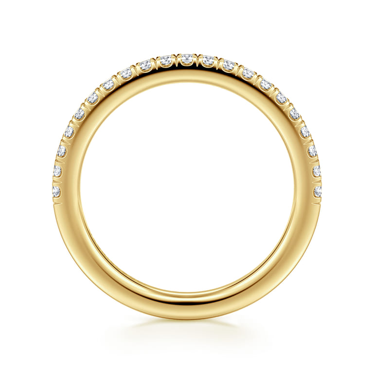 14K Yellow Gold Diamond Matching Wedding Band - 0.3 ct - Shot 2
