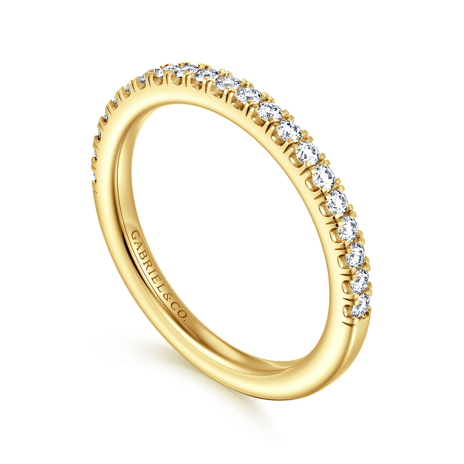 14K Yellow Gold Diamond Matching Wedding Band - 0.3 ct - Shot 3