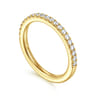 14K Yellow Gold Diamond Matching Wedding Band - 0.3 ct