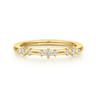 14K Yellow Gold Diamond Matching Wedding Band - 0.14 ct