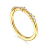 14K Yellow Gold Diamond Matching Wedding Band - 0.14 ct