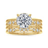 14K Yellow Gold Diamond Matching Wedding Band - 0.14 ct