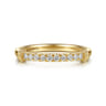 14K Yellow Gold Diamond Matching Wedding Band - 0.18 ct
