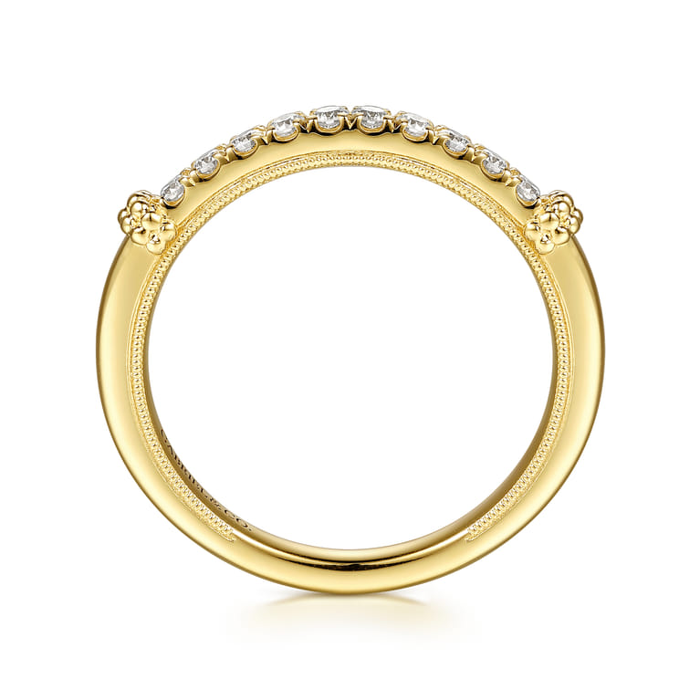 14K Yellow Gold Diamond Matching Wedding Band - 0.18 ct - Shot 2