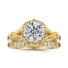 14K Yellow Gold Diamond Matching Wedding Band - 0.18 ct