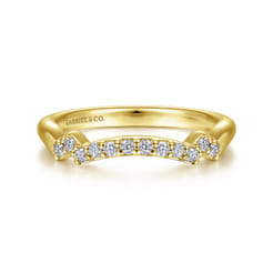 14K Yellow Gold Diamond Matching Wedding Band