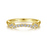 14K Yellow Gold Diamond Matching Wedding Band - 0.17 ct