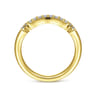 14K Yellow Gold Diamond Matching Wedding Band - 0.17 ct
