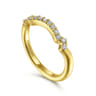 14K Yellow Gold Diamond Matching Wedding Band - 0.17 ct
