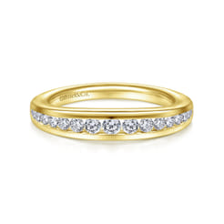 14K Yellow Gold Diamond Matching Wedding Band