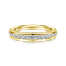 14K Yellow Gold Diamond Matching Wedding Band - 0.38 ct