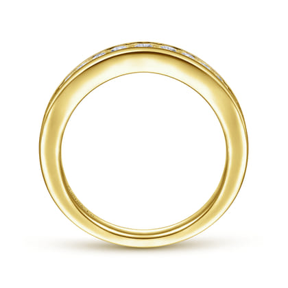 14K Yellow Gold Diamond Matching Wedding Band