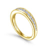 14K Yellow Gold Diamond Matching Wedding Band - 0.38 ct