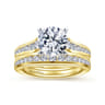 14K Yellow Gold Diamond Matching Wedding Band - 0.38 ct