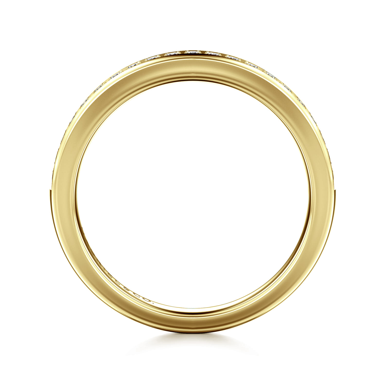 14K Yellow Gold Diamond Matching Wedding Band - 0.2 ct - Shot 2
