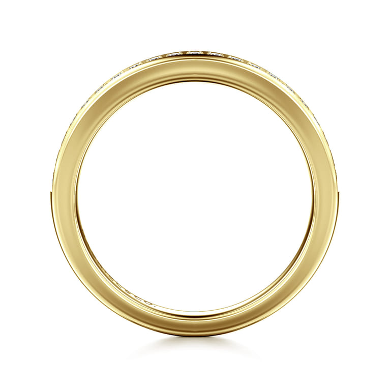 14K Yellow Gold Diamond Matching Wedding Band - 0.2 ct - Shot 2
